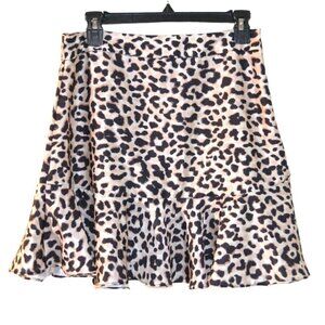 Amisu Leopard Print Flare Short Skirt Women's Size US 12